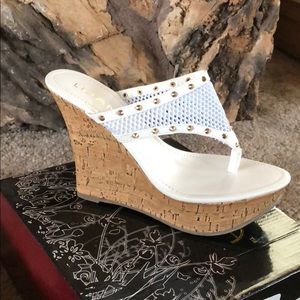 New in Box Liliana white sandals
